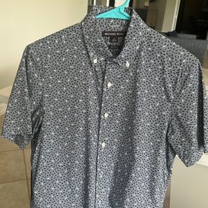 Michael Kors, button down, Navy Blue/White
